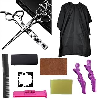 Conjunto de tesouras de cabeleireiro profissional de 6 polegadas para salão de cabeleireiro corte de cabelo e tesouras de cabelo para família homens e mulheres corte de cabelo especial franja tesoura ferramenta