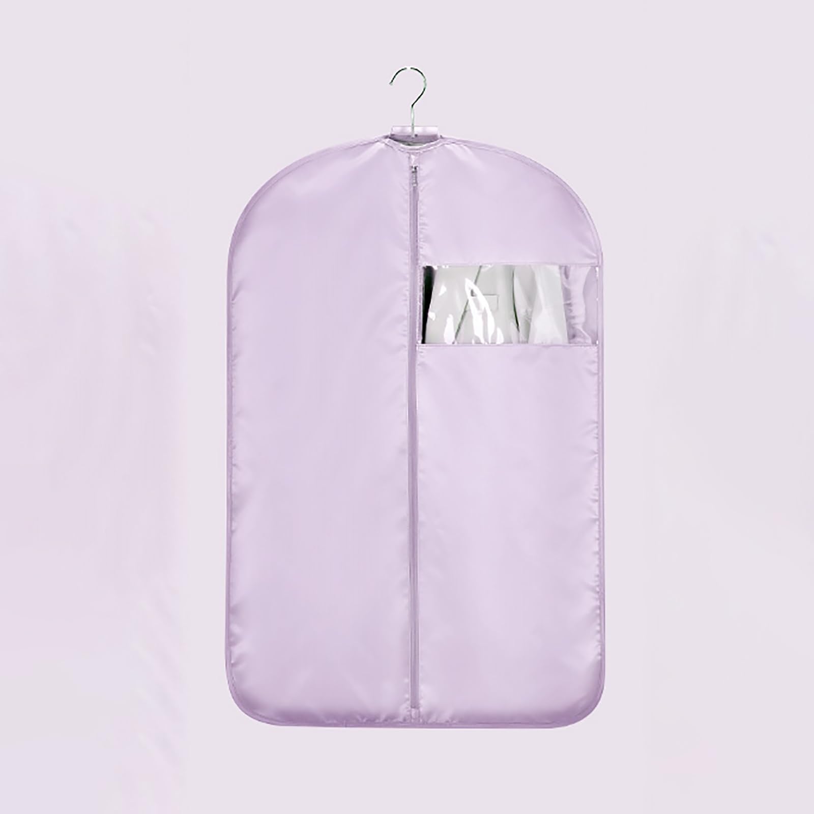 Garment bag, Garment Bag with Clear Window, Wardrobe with Zipper, Coat for Storage(Purple,110 * 58cm/43 * 23in)
