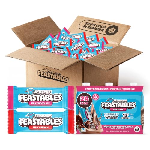 MrBeast Feastables Chocolate Party Starter Pack, 3-Pack Variety