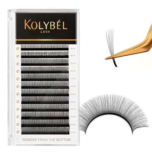 KOLYBEL 5D Flower Spikes Lashes,Premade 5D Flora Spike Lash Extensions, 0.07 C Curl Matte Black Wispy Volume Eyelash Extensions, Professional Salon Use 5D Spike Lashes(0.07-C-8-15mm)