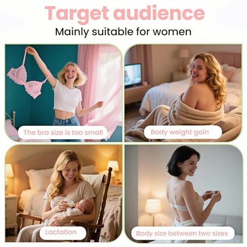 9 Pcs Bra Extender 2 Hook 3 Row, Soft Cotton Bra Band Extenders for Women, 3-Pack in White Beige Black, Adjustable Strap Extension for Pregnancy, Weight Fluctuations & Comfort