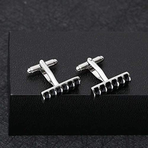 Gemelli da Uomo Elegante Polsino da Uomo Camicia da Lavoro da Uomo Nuova Polsini con Motivo in Bianco e Nero Bottoni Regalo per Feste Amici Gemelli Accessori per Bottoni