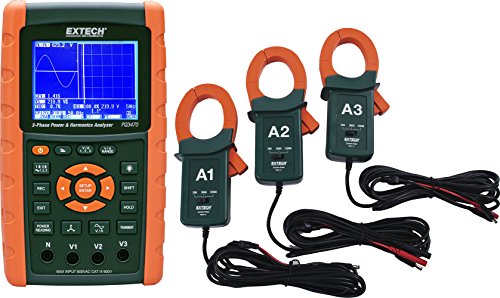 Extech PQ3470-12 3-Phase Graphical Power and Harmonics with 1200A Current Clamp Probe