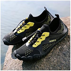 Heren Dames Water Schoenen Strand Zwem Schoenen Barefoot Athletic Quick-Dry Aqua Sokken voor Strandzwemmen Surf Pool Yoga Buitenreis,Geel,44