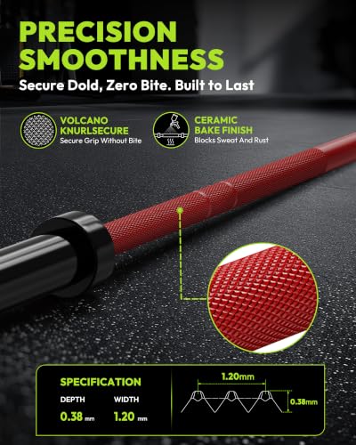 Image of HANDBODE Olympic Barbell, 7ft 45lb / 6.5ft 35lb, Weight Bar, 2-Inch Sleeves