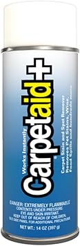 Carpet Aid Spot and Stain Remover, pH Balanced Cleaner for Carpets, Rugs, and Upholstery Removes Oil, Grease, Ink, Coffee, Pet Urine, and Lipstick