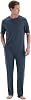 Mountain Men's Pat And Fleto Pocket Detailed T-Shirt Trousers Pajama Set, Cool Touch