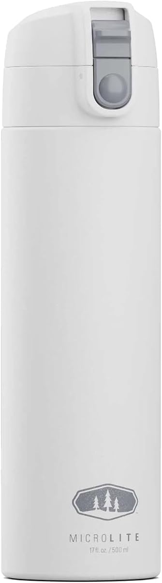 Microlite 500 Flip Insulated Bottle, 17 fl oz, White