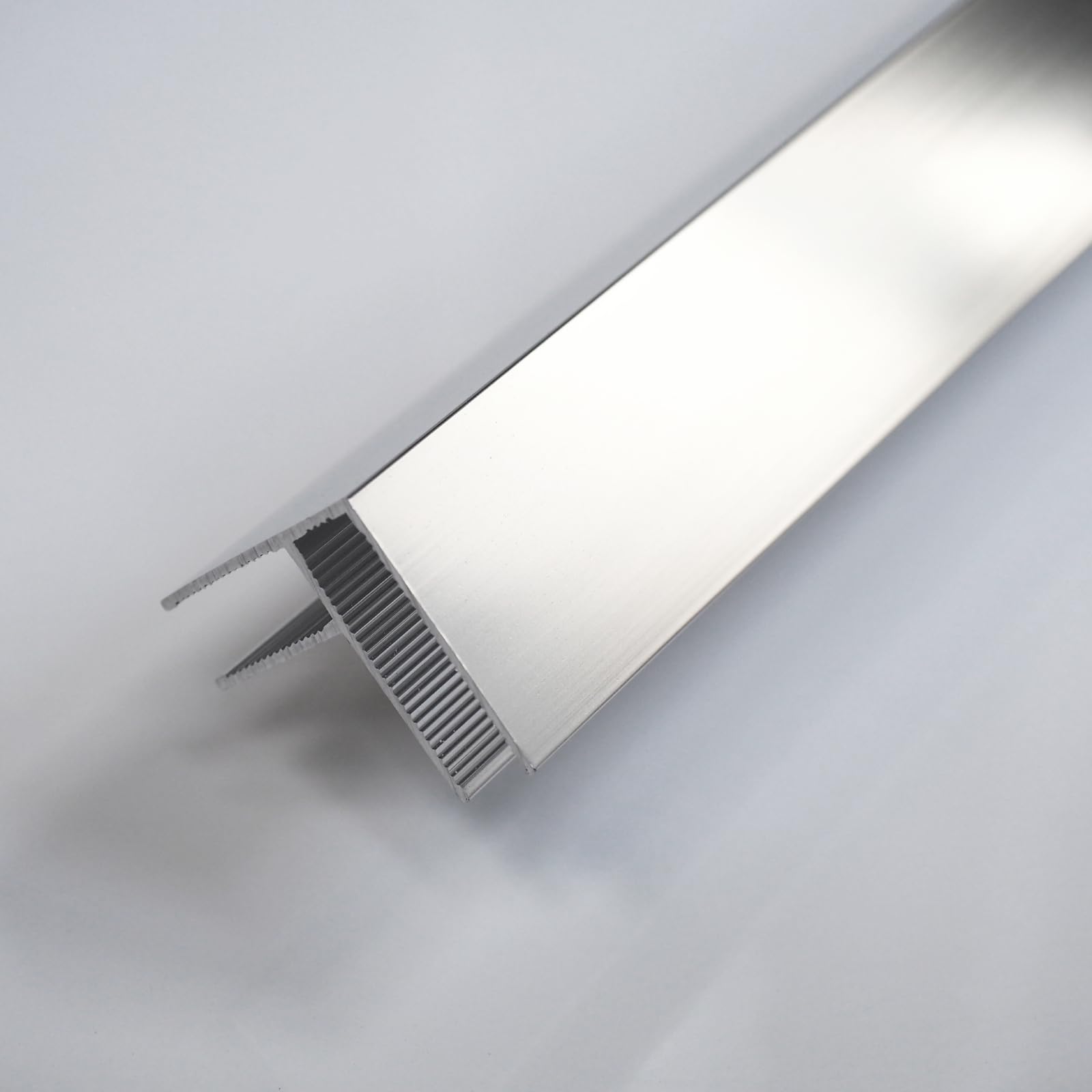 Profilé d'angle en aluminium pour paroi de douche Walk In - Raccordement de parois en verre - 8 mm - Chromé - Longueur : 200 cm