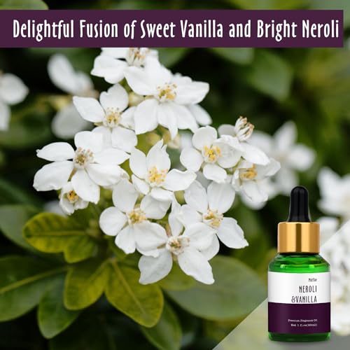 Image of Neroli Vanilla Fragrance Oil, MitFlor 30ml Essential Diffuser Oil, Large Size Premium Grade Fragrance Oil for Soap & Candle Making, Aromatherapy Scented Oil for Home Fragrance