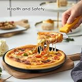 QYRDBGY 2 sztuki blach do pizzy ze stali nierdzewnej, 30 cm, czarna, okrągła forma do pizzy z powłoką zapobiegającą przywieraniu, blacha do pieca, patelnia do pizzy, zestaw blach do pieczenia