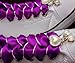 TOPPING STYLE Fashionable Satin Ribbon Shoe Laces with Bling Pearl Charms for Girls & Women (07 Satin Purple- Silver, 43