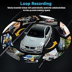 Dash Cam pour les voitures avec 64G SD Carte, 3' IPS Caméra de voiture écran, 176° Caméra à angle large, 1080P FHD Dashcam avec IR Vision nocturne, enregistrement de boucles, mode stationnement, G-sensor, WDR