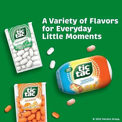 Tic Tac Freshmint Breath Mints, Bulk 12 Pack, On-The-Go Refreshment, 1 oz Each
