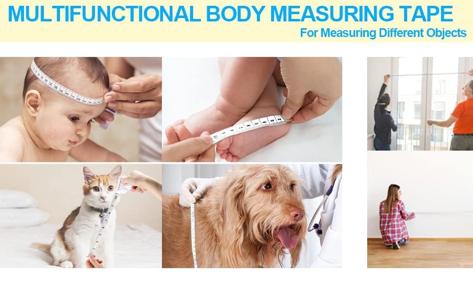 TEKCOOL Body Measuring Tape with Lock Pin and Retractable Push Button 150 CM Measurement Tape Measure for Body for Fat Measurement and Weight Loss Sewing Tape Tailor Tape (Multicolor) 1