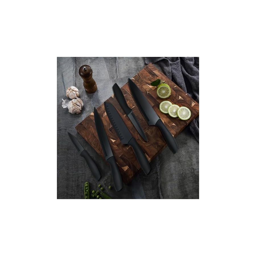 Knife-Sets-for-Kitchen-with-Block-Japanese-Stainless-Steel-Kitchen-Knife-Set-Sharp-Knife-Block-Set-with-Non-slip-Ergonomic-HandleChef-Knife-Set-Black COOSNUG Knife Sets for Kitchen with Block Japanese Stainless Steel Kitchen Knife Set, Sharp Knife Block Set with Non-slip Ergonomic Handle,Chef Knife Set (Black)