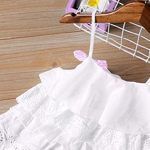 Hipea Toddler Baby Girls Clothes Ruffle Cami Polka Dot Tank Tops Casual Shorts 2-Piece Kids Short Set (Pink Cami-B, 6-7T) #TOP5