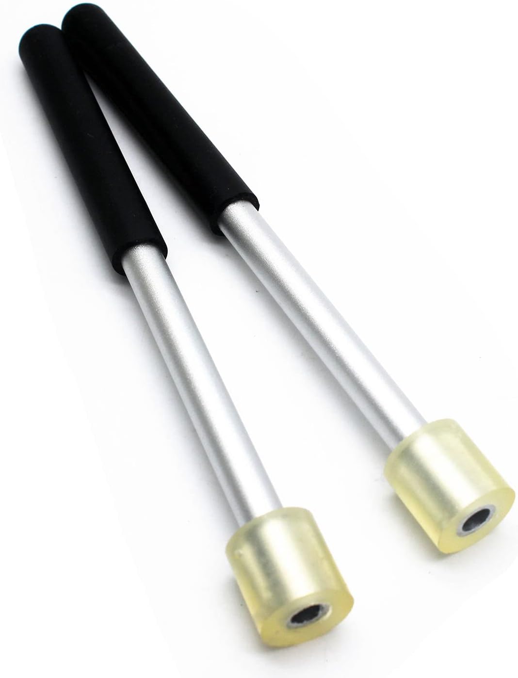 TUOREN 7.5" Rubber Head Percussion Mallets Sticks for Playing Tenor Steelpan Steel Tongue Drum, W/Aluminium Handle