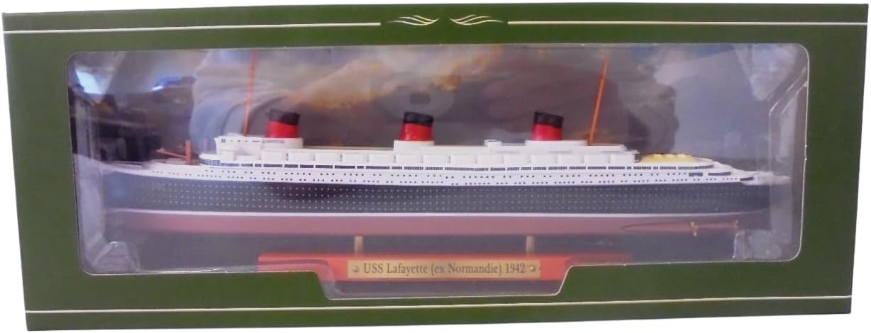 - Collectible Miniature Replica of The Famous Military Liner USS Lafayette 1942 (ex Normandie) Scale 1/1250 or 25 cm - Lafayette