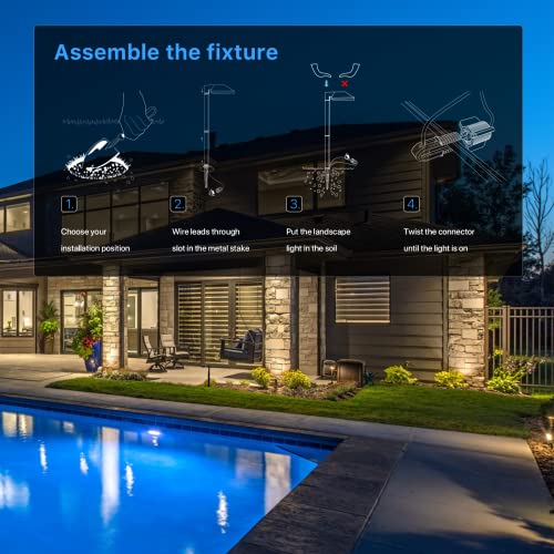 Goodsmann Low Voltage Landscape Path Lights 8Pk Kit 0.6W Led Sidewalk Landscape Lighting 22 Lumen Outdoor Electric Walkway & Pathway Lights Wired Bronze Finish 3100K Warm White With Cable Connectors #TOP3