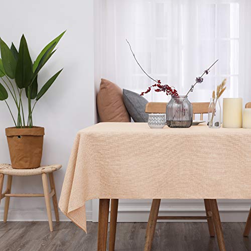 Deconovo Tischdecken Zart Rosa 150 x 300 cm Abwischbar Fleckschutz – Ansicht 2