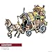Dungeons & Lasers Stagecoach with Horse DND Miniature Accessory - 28mm Scale - 5E Compatible for Tabletop Terrain and RPG Games - Highly Detailed and Unpainted - for 14 Years +