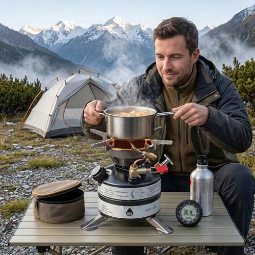 Réchaud de camping multi-carburant pour cuisson en plein air - 5