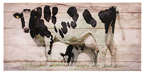 Ohio Wholesale Mama Cow and Calf Canvas Wall Plaque