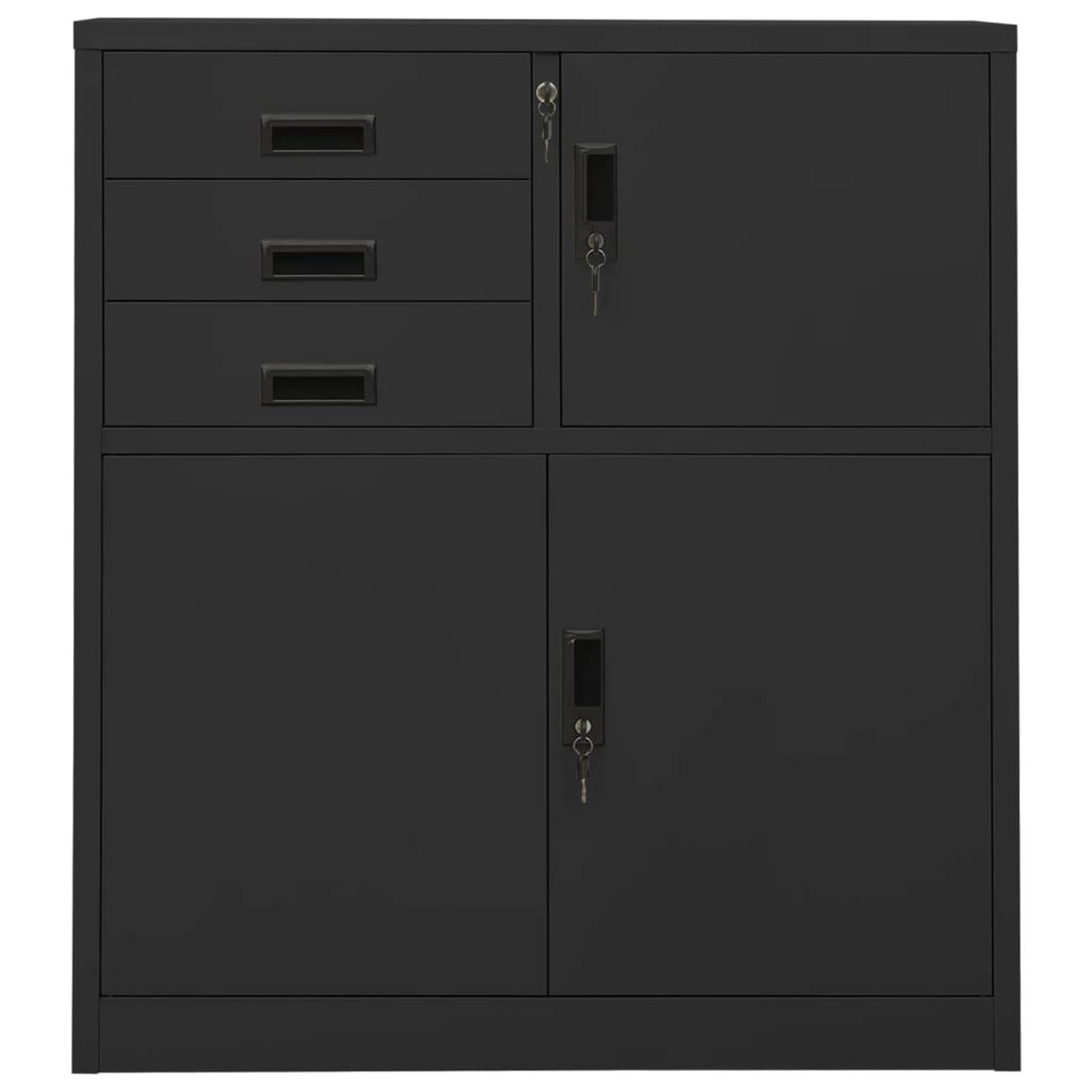 Büroschrank Anthrazit 90x40x102 cm Stahl Model336408