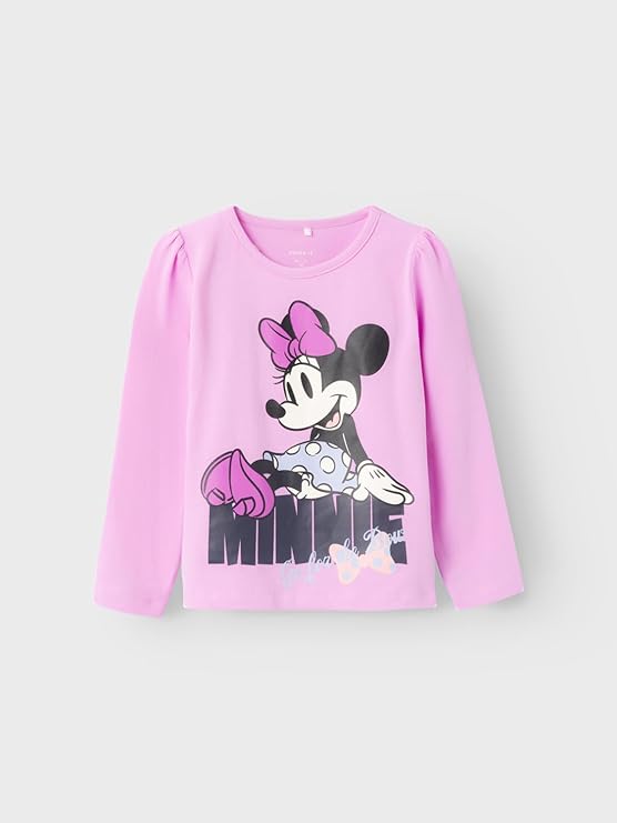 NAME IT Langarmshirt Für Baby-Mädchen Mit Süßer Minnie Maus - Weiches Disney Top