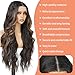 Seykiki Synthetic Lace Front Wigs for Black Women Highlight Brown Mix Black Natural Wavy Glueless Wig Ready to Wear 13x4x1 HD Lace Pre Plucked Middle Part Wig 26 Inch