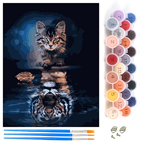 Komicea Peinture par Numéros Adultes Enfants Débutants, DIY Kits de Peinture à L'huile, Peinture...