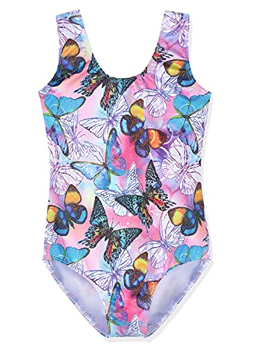 HOZIY Gymnastics Leotards for Girls Toddlers Kids Sleeveless Tumbling Outfits for Dance Print