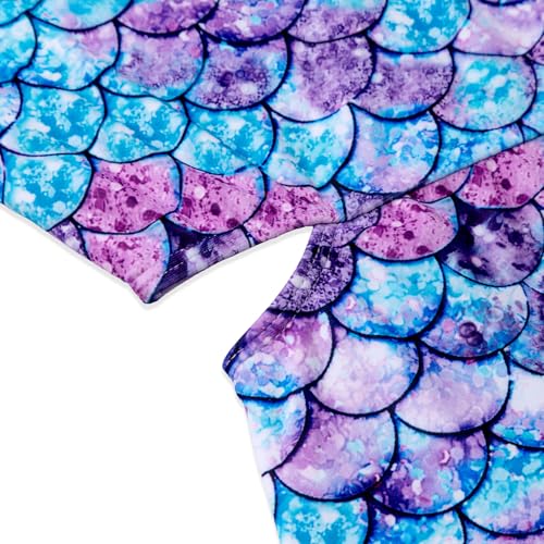 Image of Alakuoti Girls One Piece Swimsuits Cutout Ruffle Bathing Suit Quick Dry Beach Swimwear with Adjustable Strap 5-14 Years
