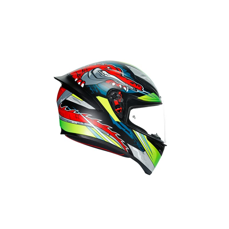 AGV K1 Multi XS Dundee Helmet Matt Lime/Red Automotive