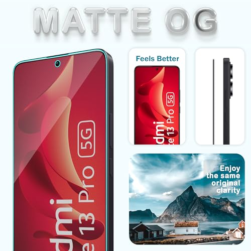 Image of ArmourPro Military Grade Matte Anti-Glare Tempered Glass for Redmi Note 13 Pro Plus, Note 13 Pro and Poco X6 Neo (6.67 Inch) With Installation Kit | Edge to Edge Coverage | Black (Pack of 2)