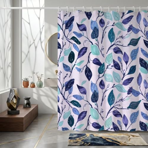 Rideau de douche imperméable violet en polyester lavable 130x170 cm - 4
