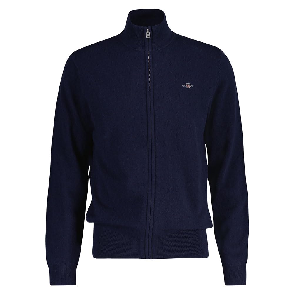 Gant Herren Extrafine Lambswool Zip Cardigan Strickjacke
