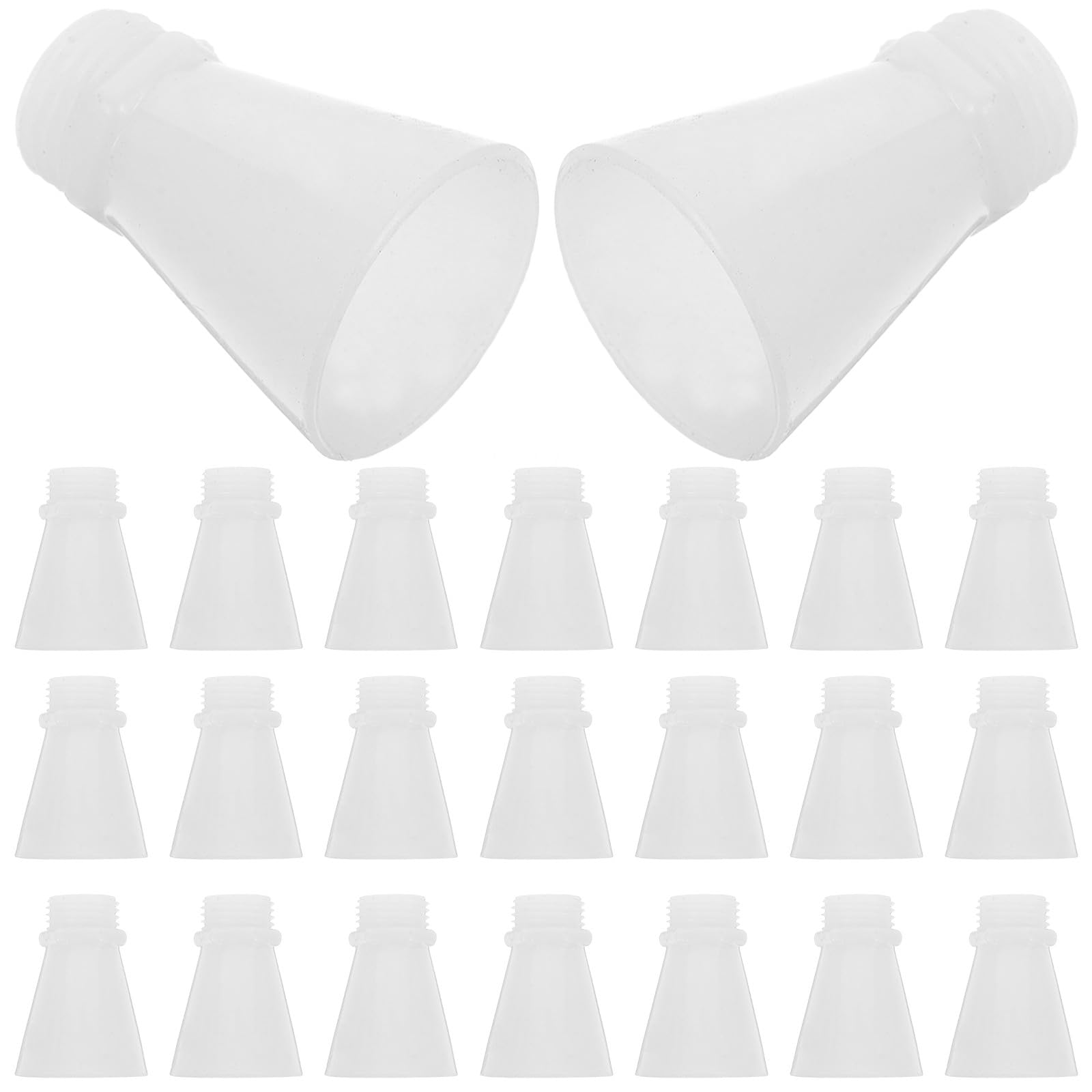 Operitacx 50pcs Replacement Nozzles Wide Mouth Plastic 1kg Accessories for Home and Industrial Use