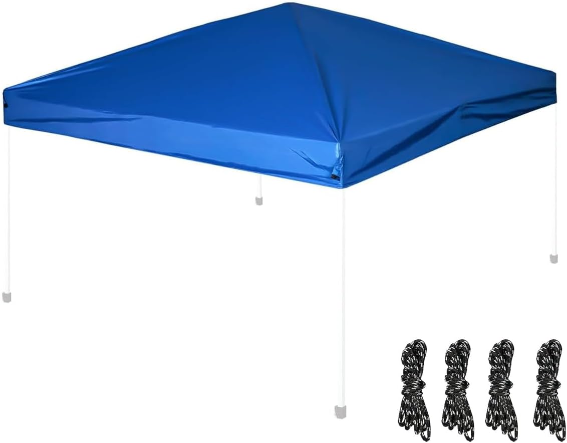 10x10FT Canopy Replacement Top For Straight Leg Canopies - Waterproof, UV Protection, Velcro Straps, Frame NOT Included