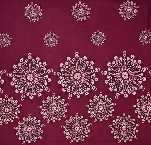 Image of Cotton 8 Piece Diwan Set 1 Bed Sheet 2 Bolster Cover 5 pcs Cushion Cover (Maroon)