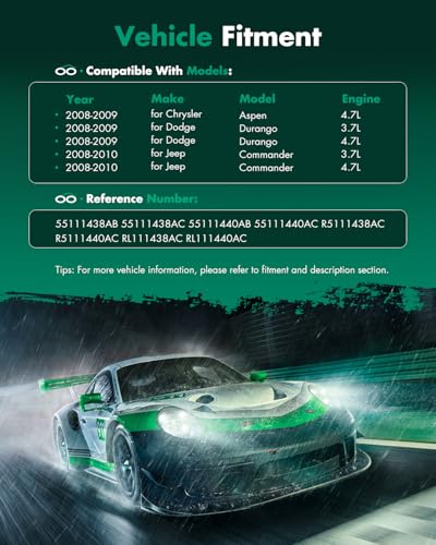 Image of SCITOO AC Compressor fit for Chrysler Aspen 4.7L 2008-2009 | Fast Cooling, Ultra Low Noise (≤72 dB)Air Conditioner Compressor with Clutch, Easy Installation, 55111438AB