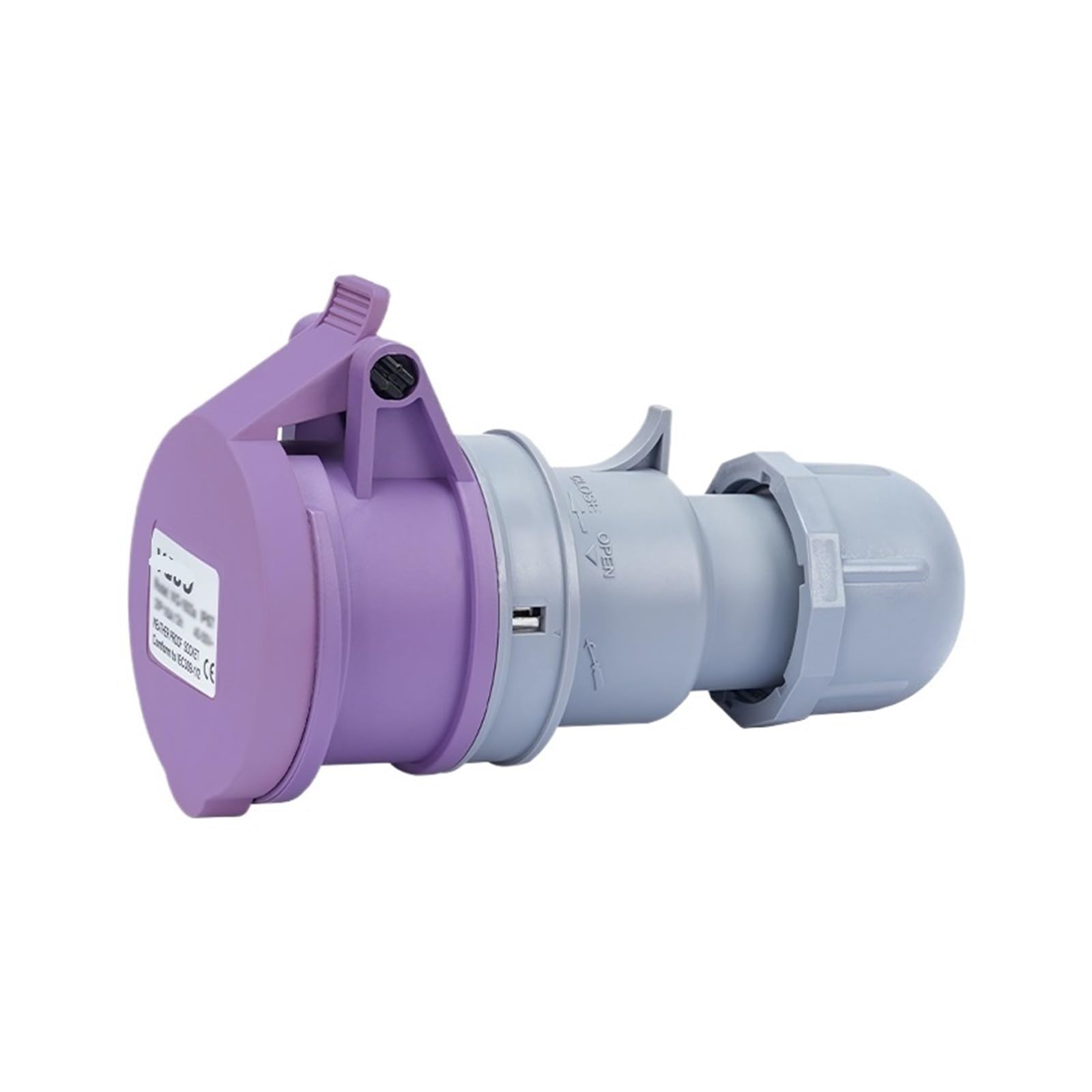 MUYTQAERG IP44 European Standard Low Voltage Two-core Industrial Plug and Socket 20-25V Waterproof Aviation Connector 16A32A(32A connector)