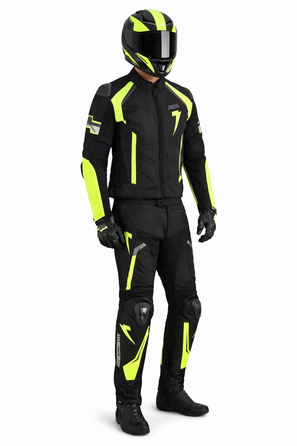 Motorrad kombi Herren Textil 2-teilig mit Protektoren – Biker Motorradanzug mit Motorradjacke & Motorradhose