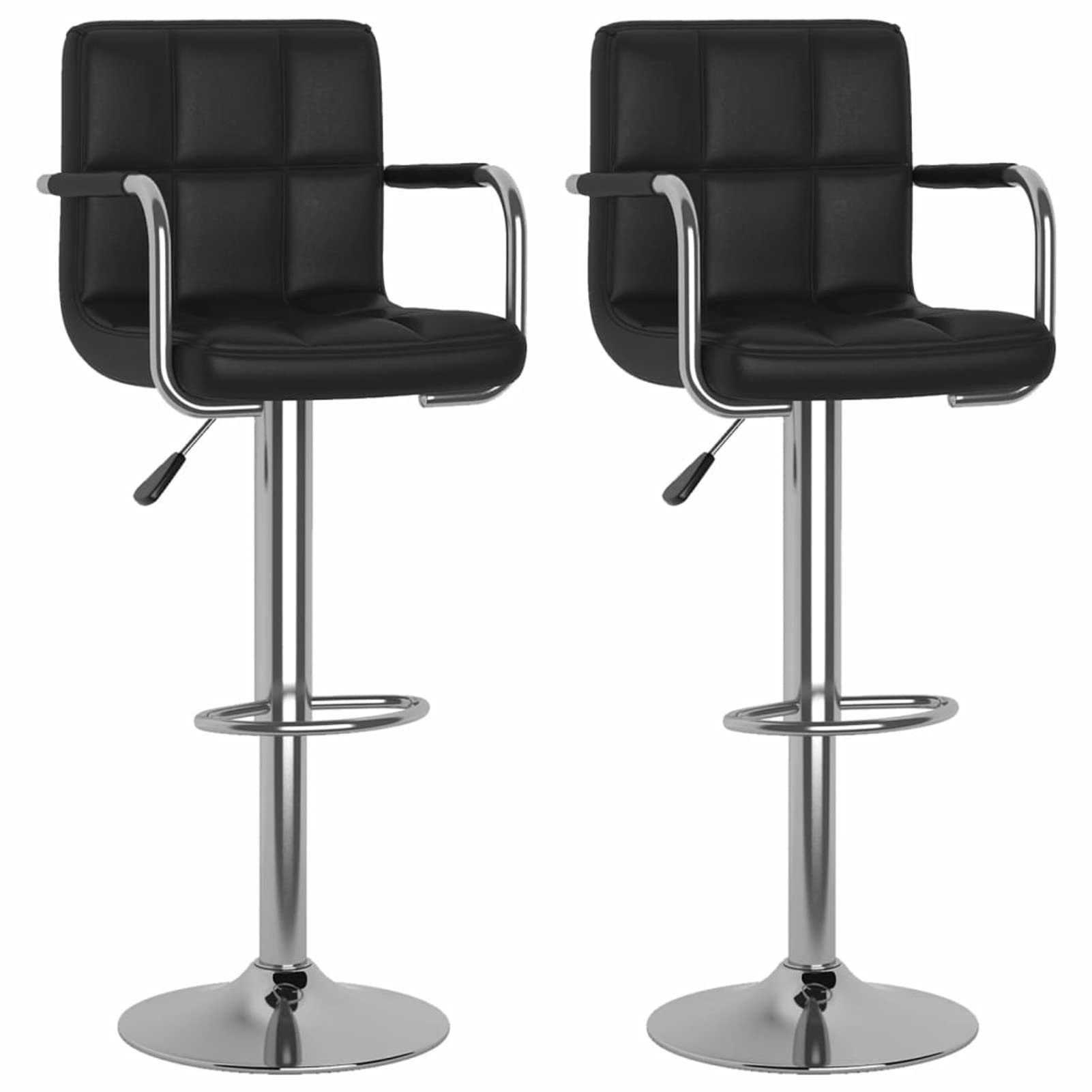 Homgoday Taburetes de bar, 2 unidades, color negro, de piel sintética, silla de oficina, silla de oficina, bar, silla de escritorio para salón o dormitorio