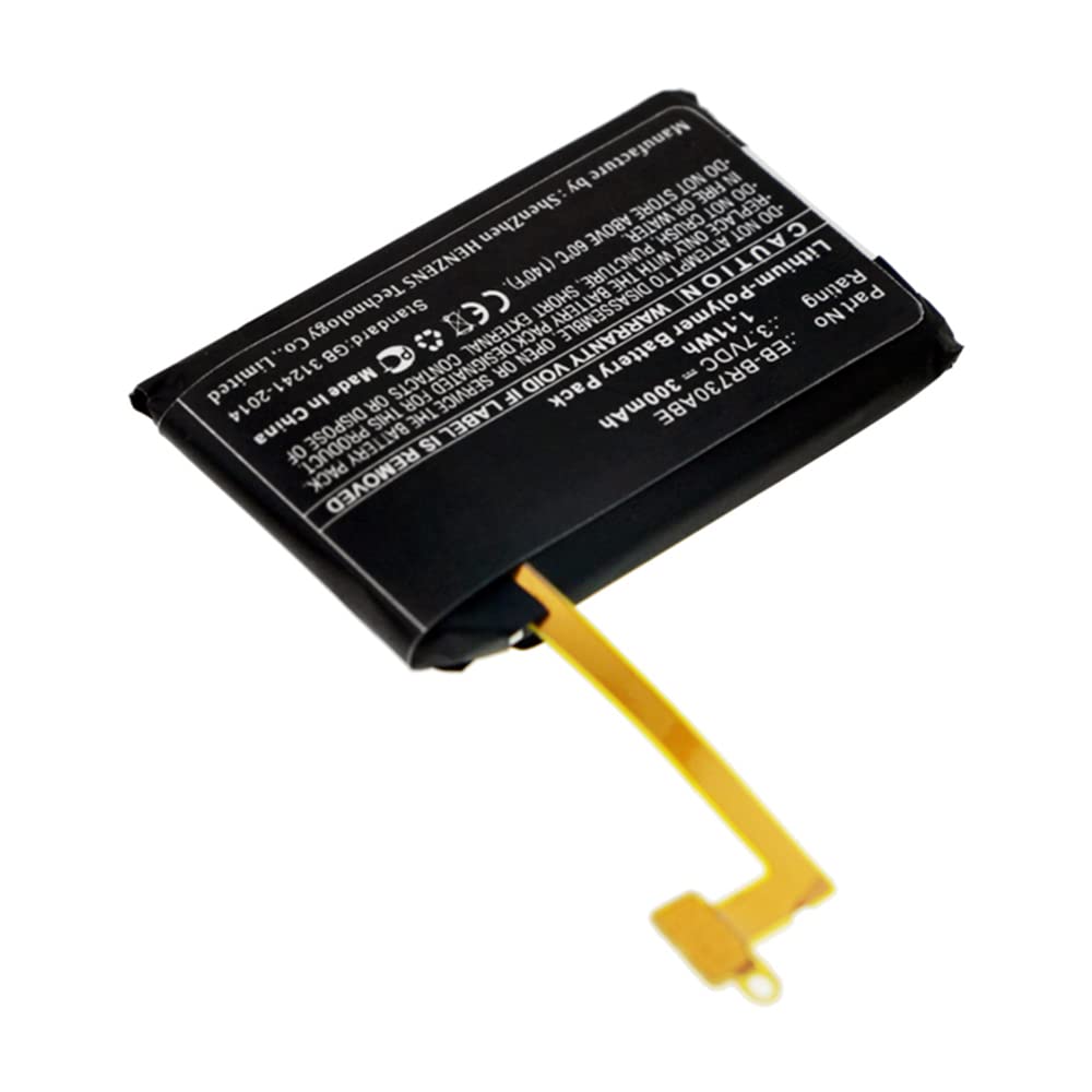 Synergy Digital Smartwatch Battery, Compatible with Samsung SM-R730V Smartwatch, (Li-Pol, 3.7V, 300mAh) Ultra High Capacity, Replacement for Samsung EB-BR730ABE Battery
