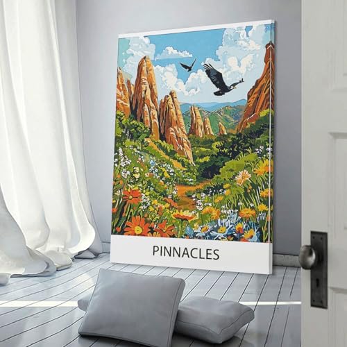 Œuvre d'art murale moderne style vitrail en toile imprimée haute définition de 60x90cm