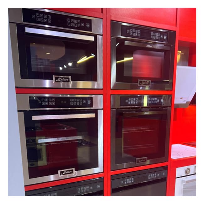 Kaiser EM 6307 R Einbau Mikrowellen Backofen, 38 L, 45 cm Hoch, Touch Control, 22 Funktionen, Elektronische Schaltuhr, Heißluft System, Infrarotgrill, Edelstahl, Mikrowelle Backofen