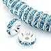 Allb 100Pcs Rondelle Spacer Beads 8mm Silver Plated Czech Crystal Rhinestone for Jewelry Making Loose Beads for Bracelets