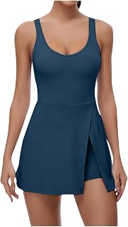 Tennis Dresses for Women with Underneath Shorts Active Workout Athletic Sun Dress Golf Outfits with Pockets